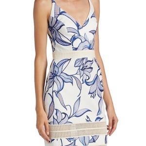 NWT PatBO Stargazer Fitted Fringe Trim Dress